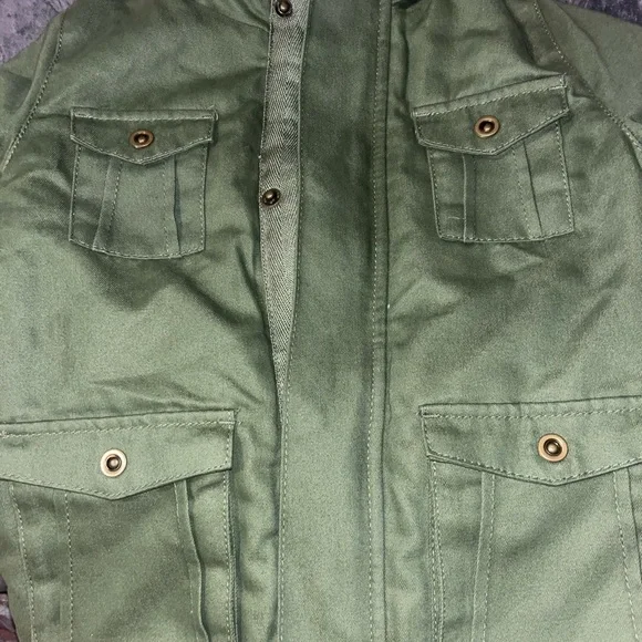 Cat & Jack Olive Hooded Raincoat - Picture 4 of 5